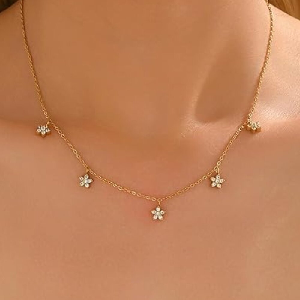 Neiman Marcus 18K Gold Plated Star Universal Necklace